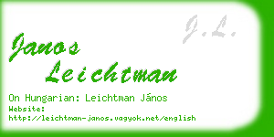 janos leichtman business card
