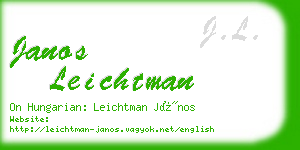 janos leichtman business card